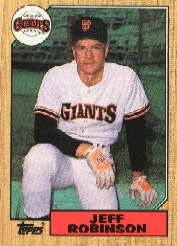 1987 Topps Baseball Cards      389     Jeff D. Robinson